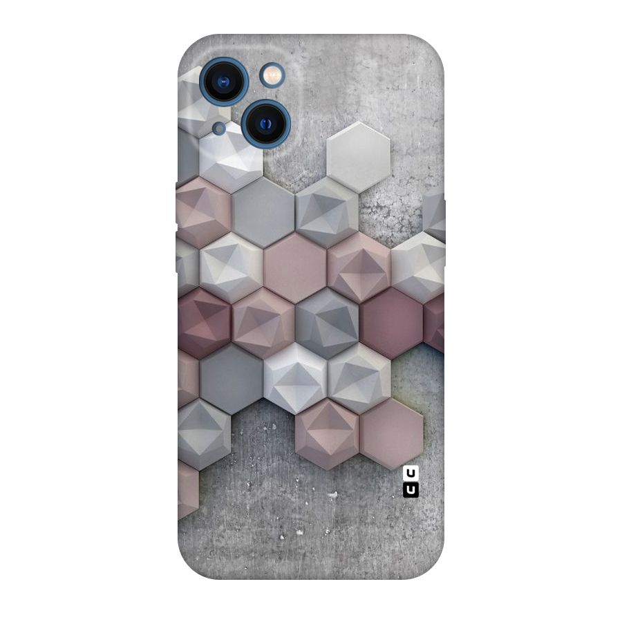 Cute Hexagonal Pattern Original Polycarbonate Back Case for iPhone 13