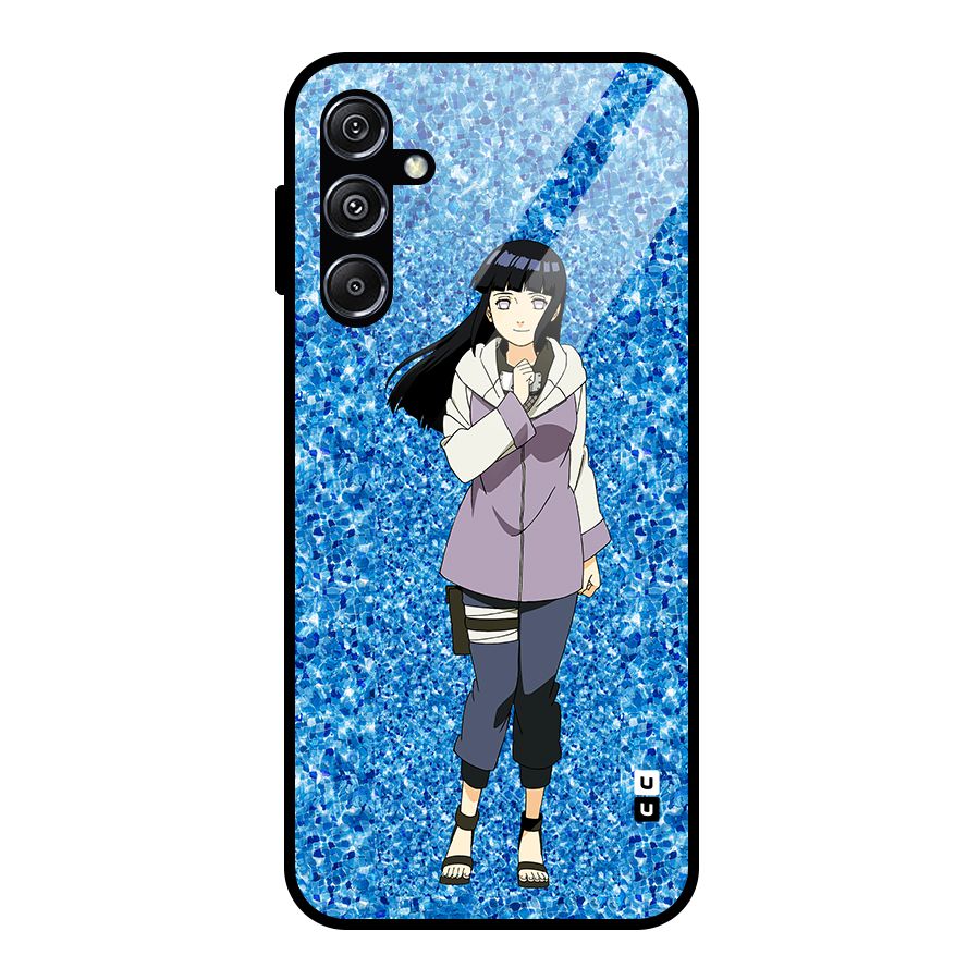 Cute Hinata hyuga Glass Back Case for Galaxy M34 5G