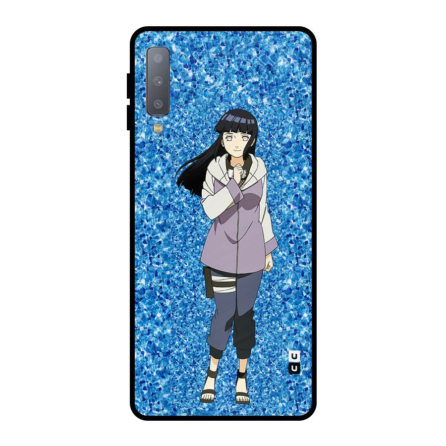 Cute Hinata hyuga Metal Back Case for Galaxy A7 (2018)