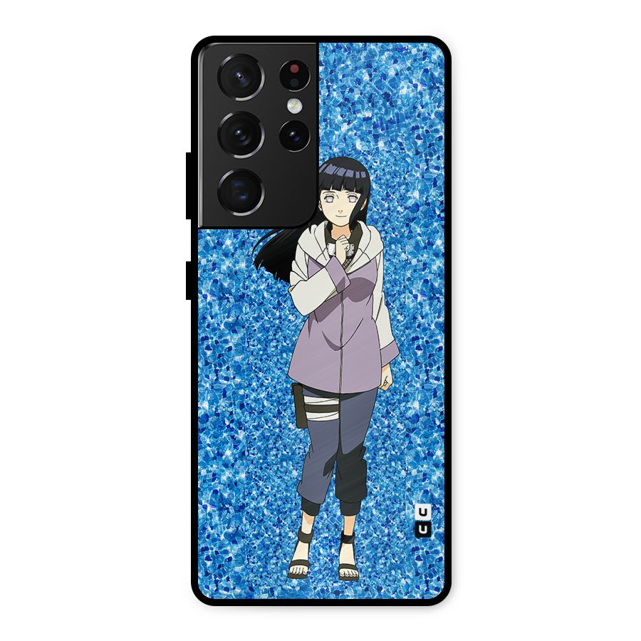 Cute Hinata hyuga Metal Back Case for Galaxy S21 Ultra 5G