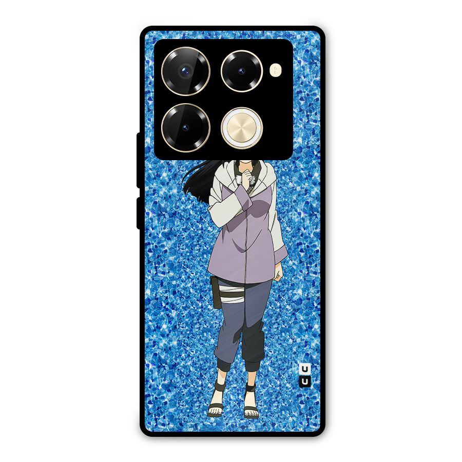 Cute Hinata hyuga Metal Back Case for Infinix Note 40 Pro