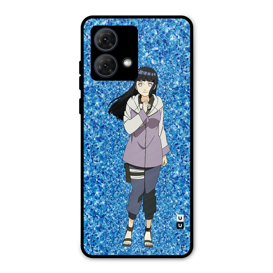 Cute Hinata hyuga Metal Back Case for Moto G84