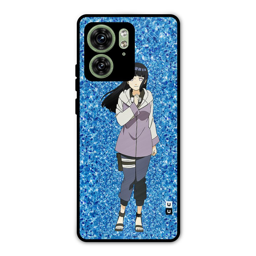 Cute Hinata hyuga Metal Back Case for Motorola Edge 40 5G