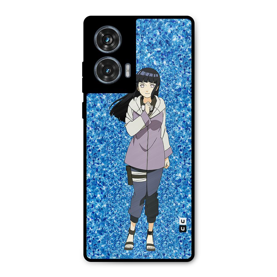 Cute Hinata hyuga Metal Back Case for Motorola Edge 50 Fusion