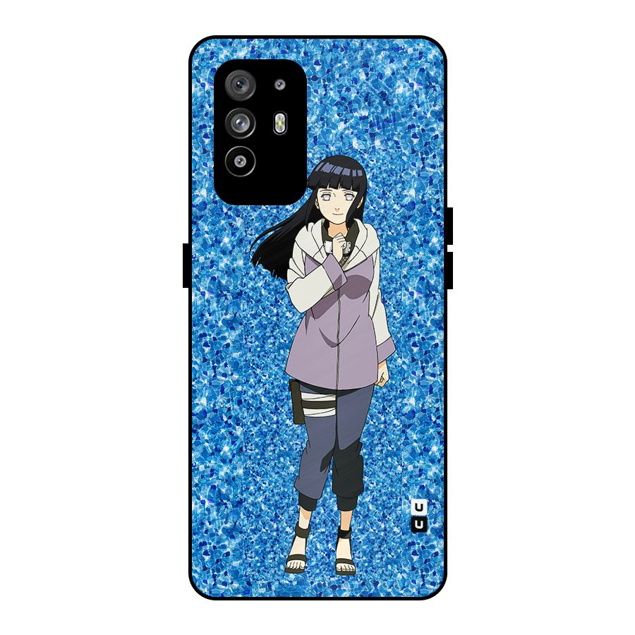 Cute Hinata hyuga Metal Back Case for Oppo F19 Pro Plus 5G