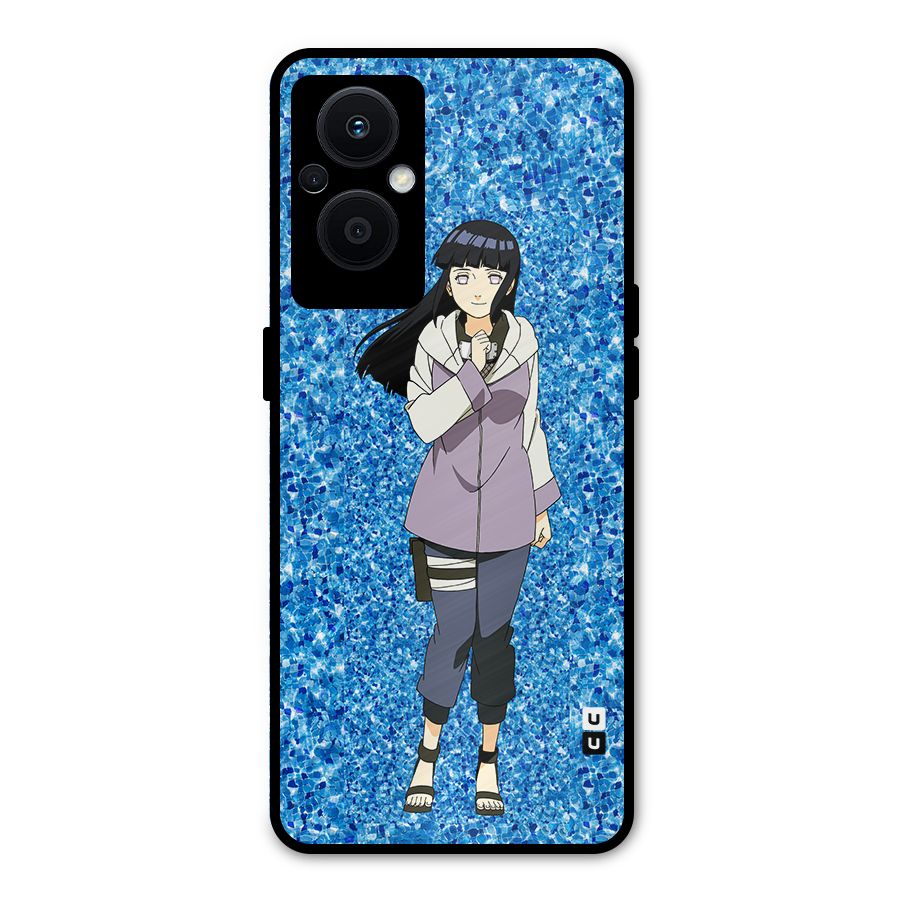 Cute Hinata hyuga Metal Back Case for Oppo F21 Pro 5G