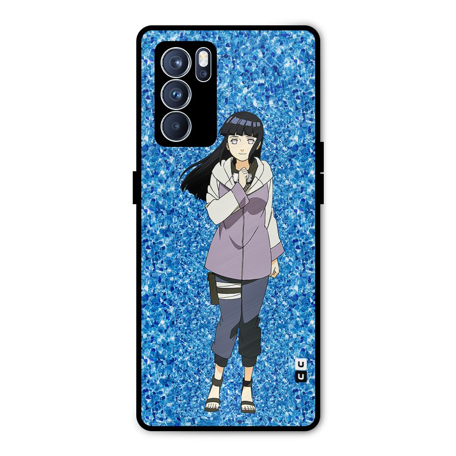 Cute Hinata hyuga Metal Back Case for Oppo Reno6 Pro 5G