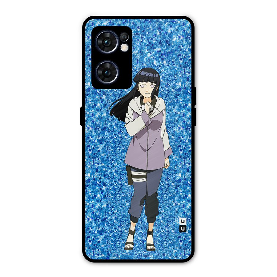 Cute Hinata hyuga Metal Back Case for Oppo Reno7 5G