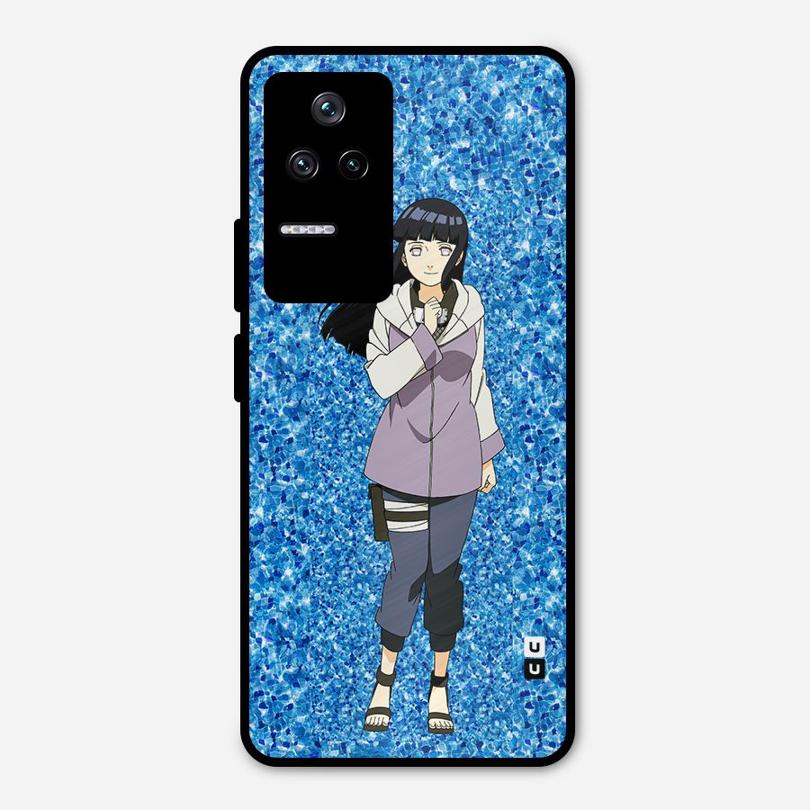 Cute Hinata hyuga Metal Back Case for Poco F4 5G