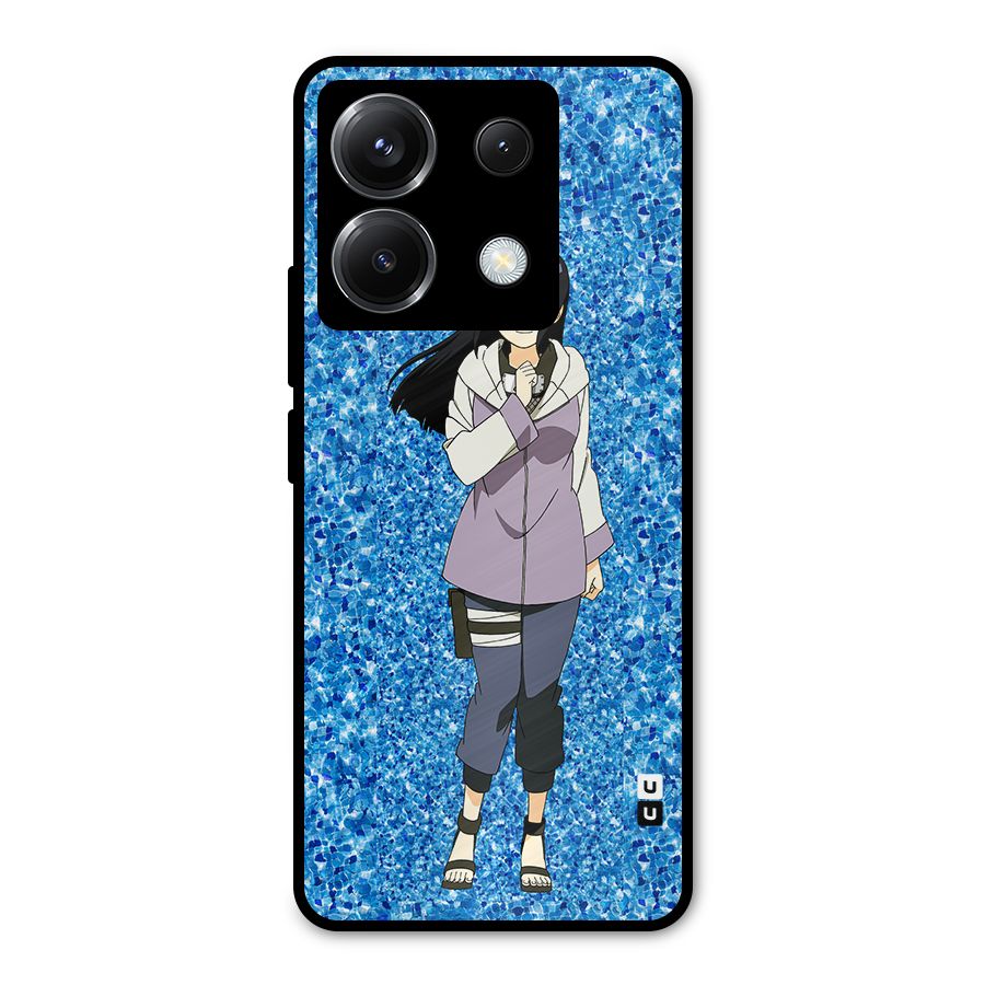 Cute Hinata hyuga Metal Back Case for Poco X6