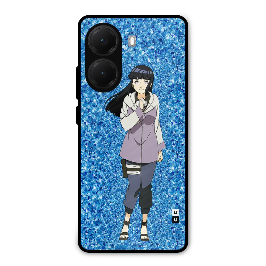 Cute Hinata hyuga Metal Back Case for Poco X7 Pro
