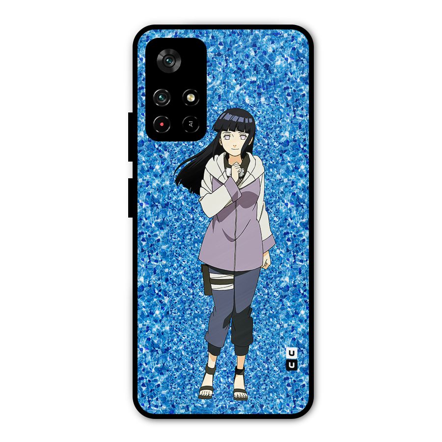 Cute Hinata hyuga Metal Back Case for Redmi Note 11T 5G