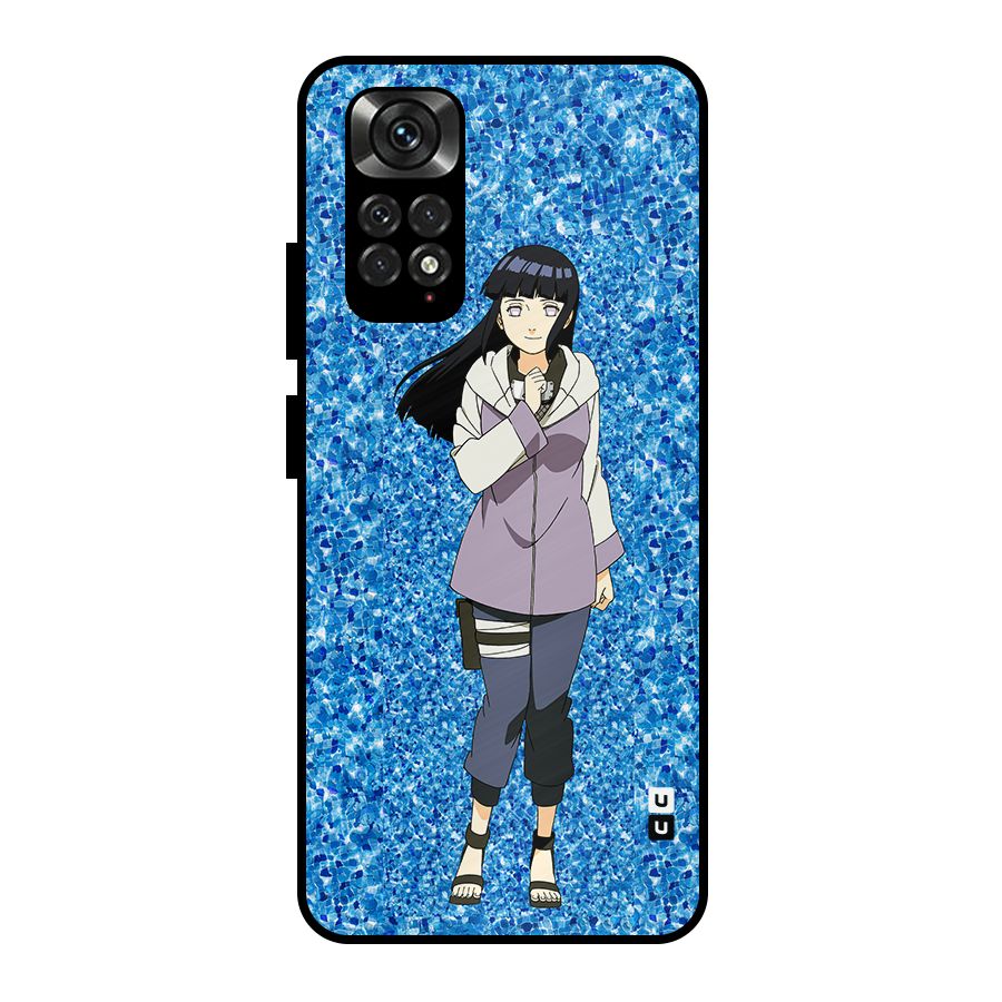 Cute Hinata hyuga Metal Back Case for Redmi Note 11 Pro Plus 5G
