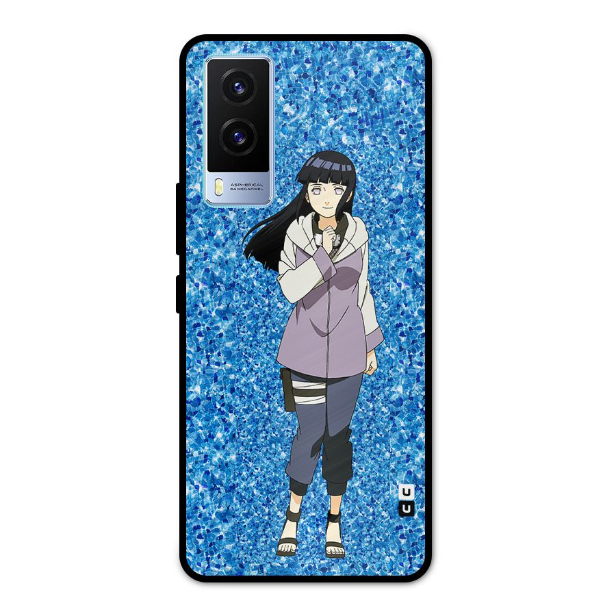 Cute Hinata hyuga Metal Back Case for Vivo V21e 5G