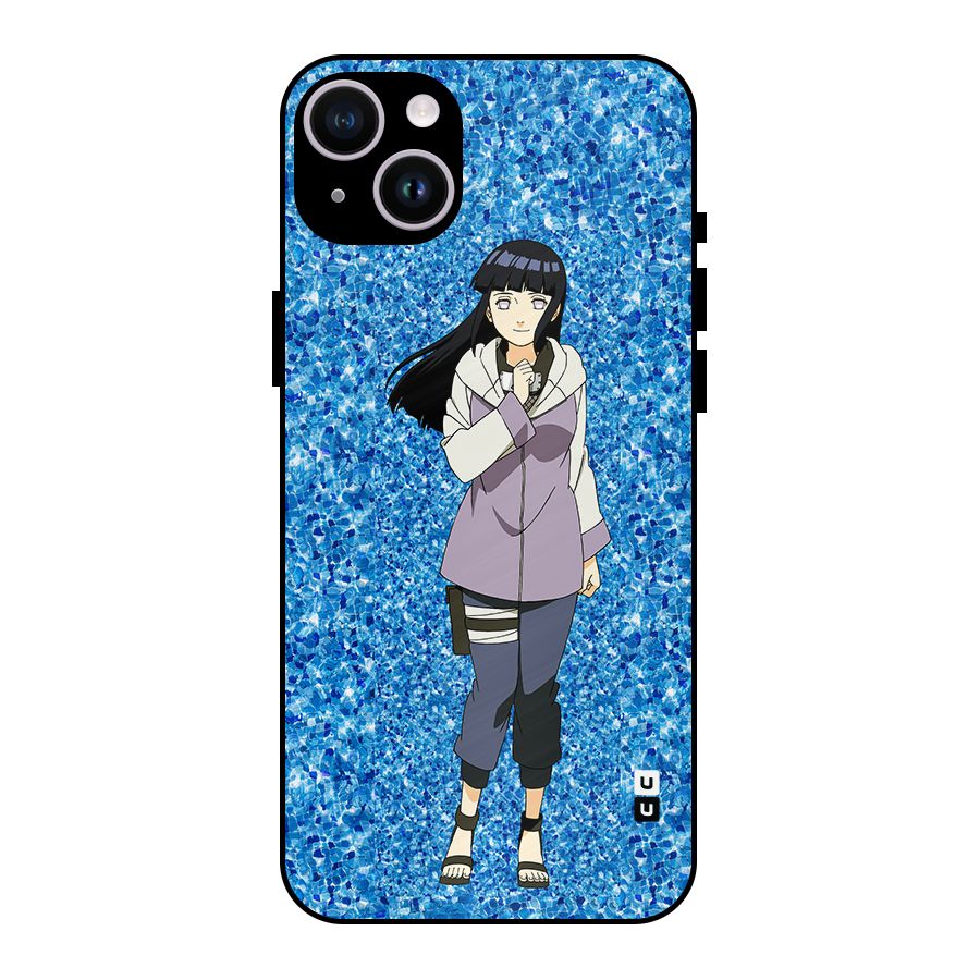 Cute Hinata hyuga Metal Back Case for iPhone 14 Plus