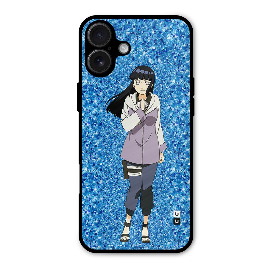 Cute Hinata hyuga Metal Back Case for iPhone 16 Plus