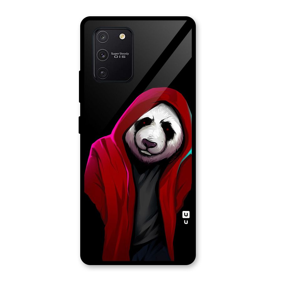Cute Hoodie Panda Glass Back Case for Galaxy S10 Lite