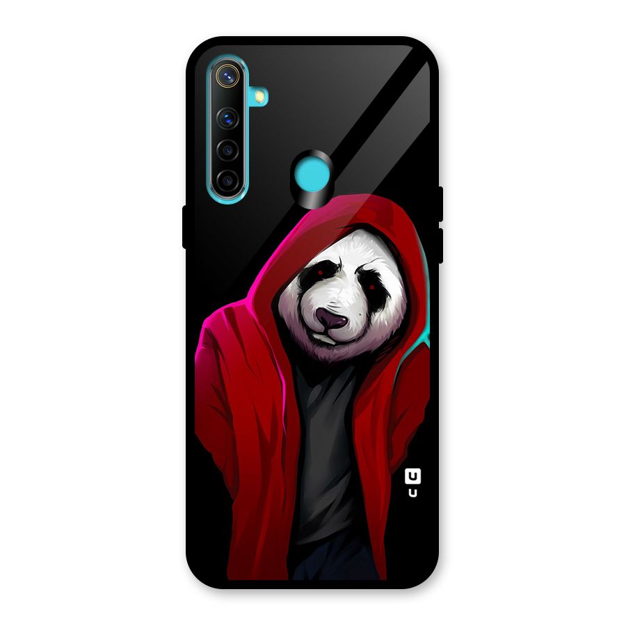 Cute Hoodie Panda Glass Back Case for Realme Narzo 10