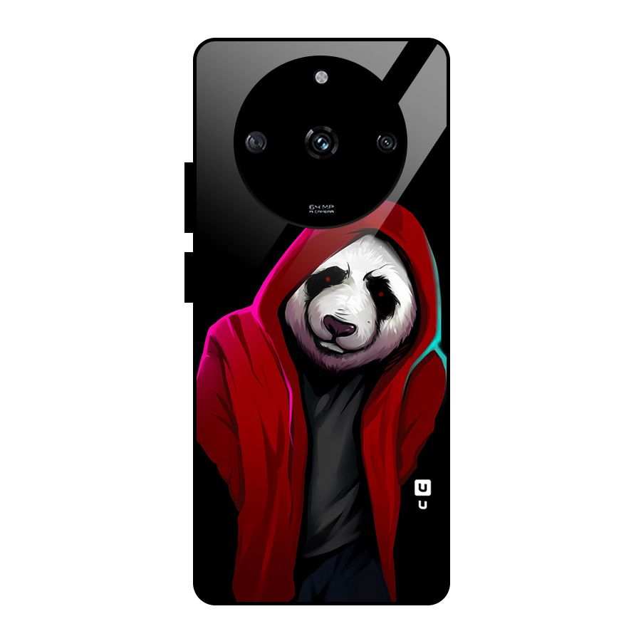 Cute Hoodie Panda Glass Back Case for Realme Narzo 60 5G