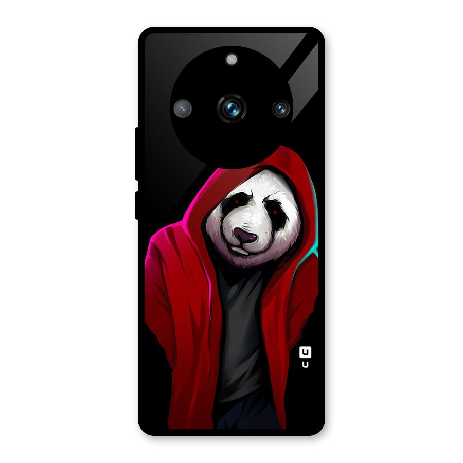 Cute Hoodie Panda Glass Back Case for Realme Narzo 60 Pro
