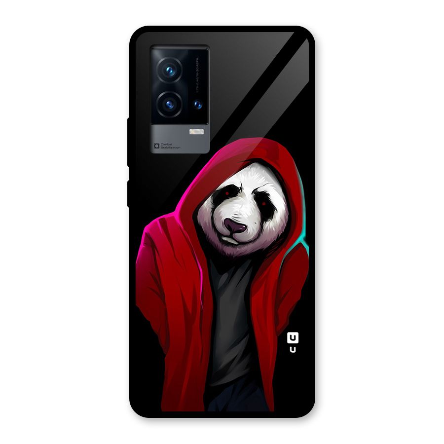 Cute Hoodie Panda Glass Back Case for iQOO 9 5G