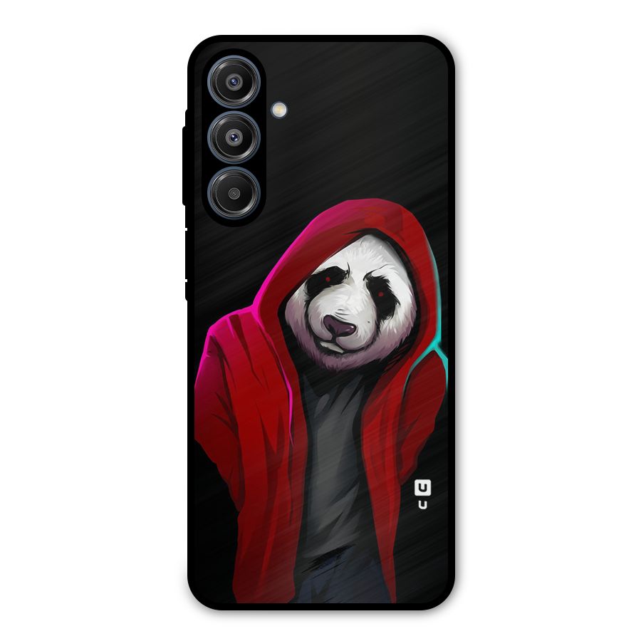 Cute Hoodie Panda Metal Back Case for Galaxy A16 5G