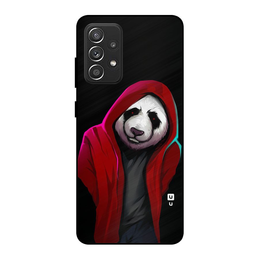 Cute Hoodie Panda Metal Back Case for Galaxy A52s 5G