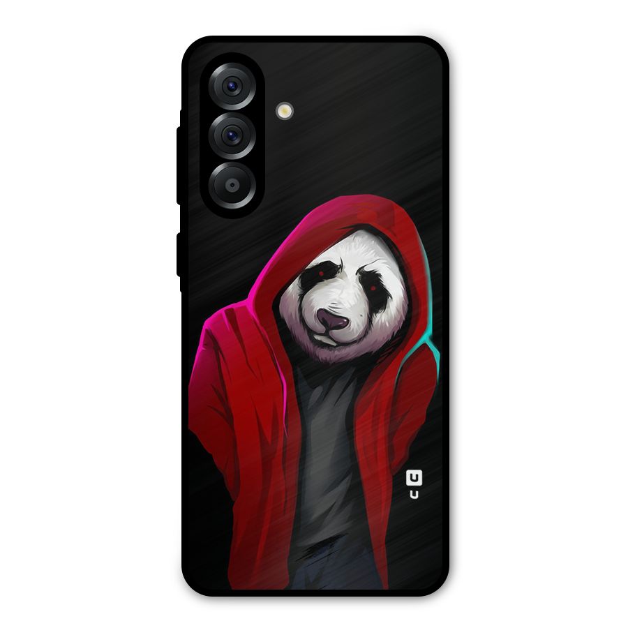 Cute Hoodie Panda Metal Back Case for Galaxy A56