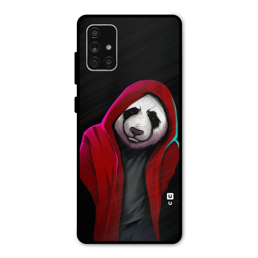 Cute Hoodie Panda Metal Back Case for Galaxy A71