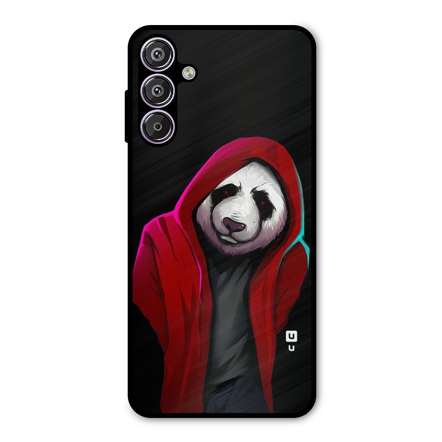 Cute Hoodie Panda Metal Back Case for Galaxy F15