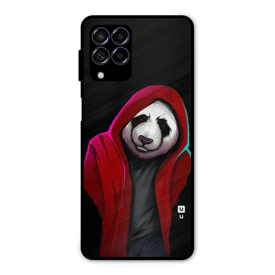 Cute Hoodie Panda Metal Back Case for Galaxy M53 5G
