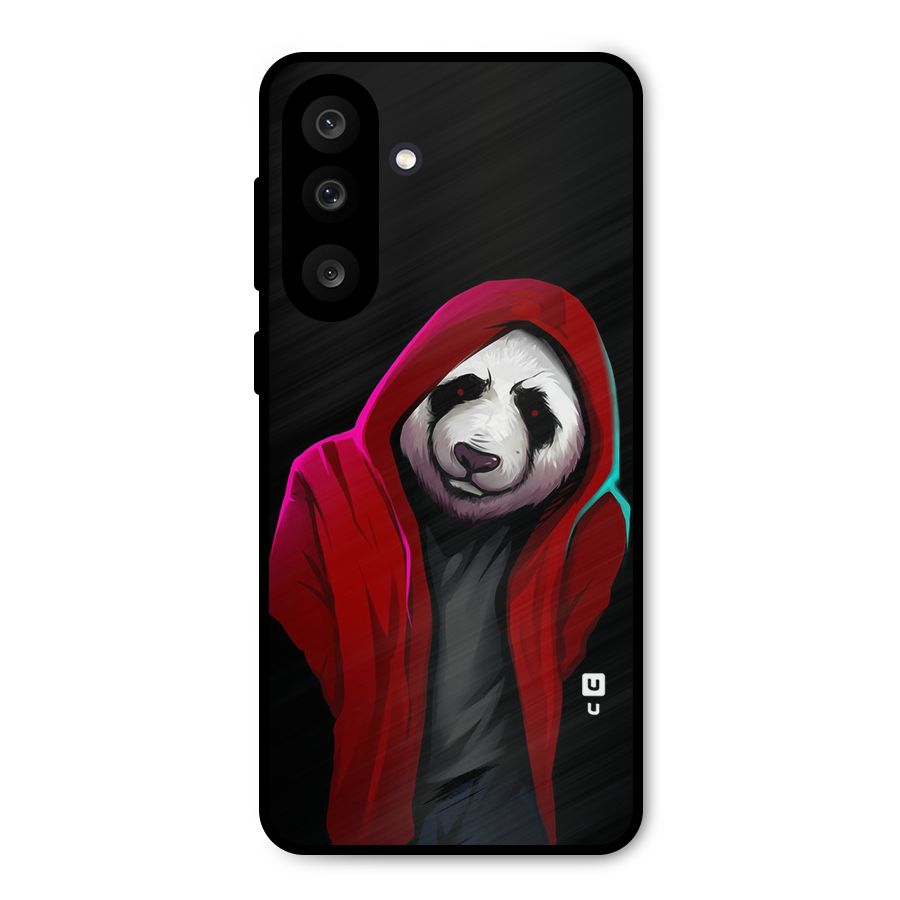 Cute Hoodie Panda Metal Back Case for Galaxy M56