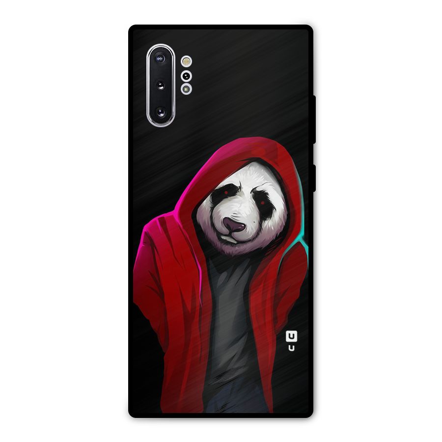 Cute Hoodie Panda Metal Back Case for Galaxy Note 10 Plus