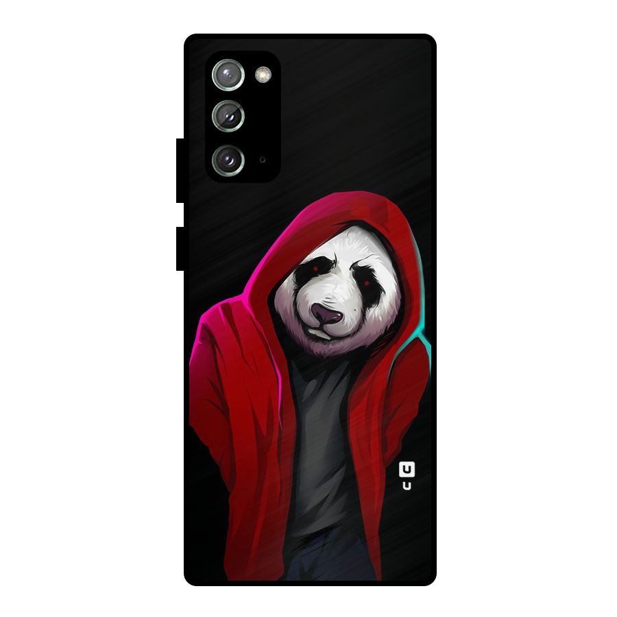 Cute Hoodie Panda Metal Back Case for Galaxy Note 20