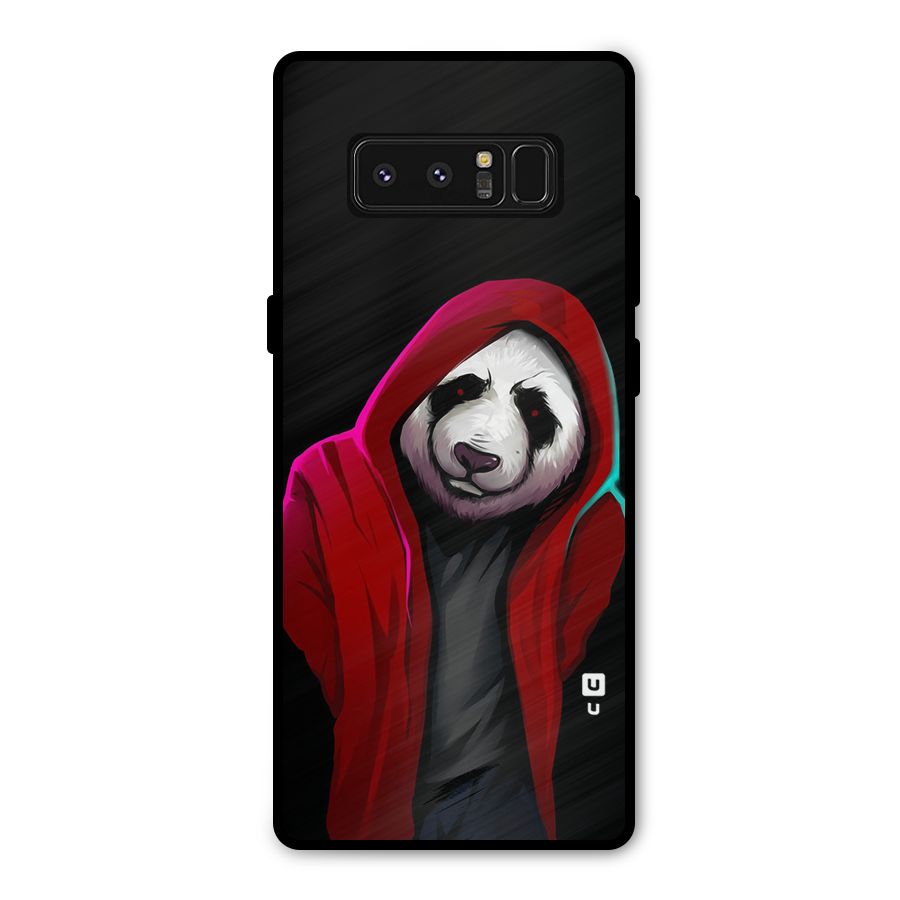Cute Hoodie Panda Metal Back Case for Galaxy Note 8