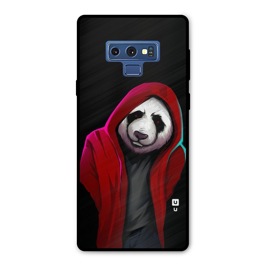 Cute Hoodie Panda Metal Back Case for Galaxy Note 9