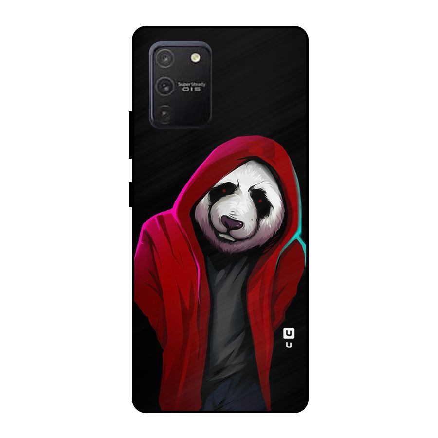 Cute Hoodie Panda Metal Back Case for Galaxy S10 Lite