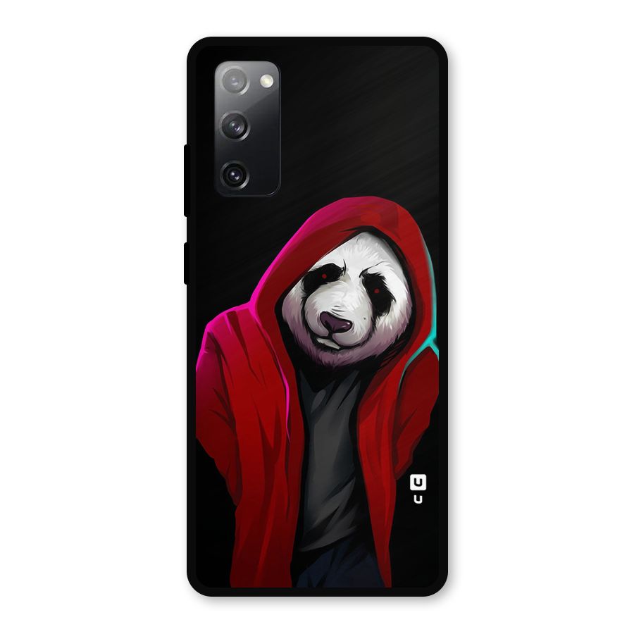 Cute Hoodie Panda Metal Back Case for Galaxy S20 FE 5G