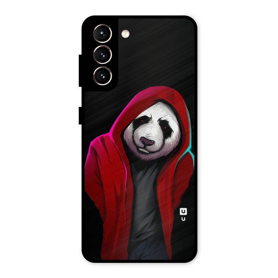 Cute Hoodie Panda Metal Back Case for Galaxy S21 5G