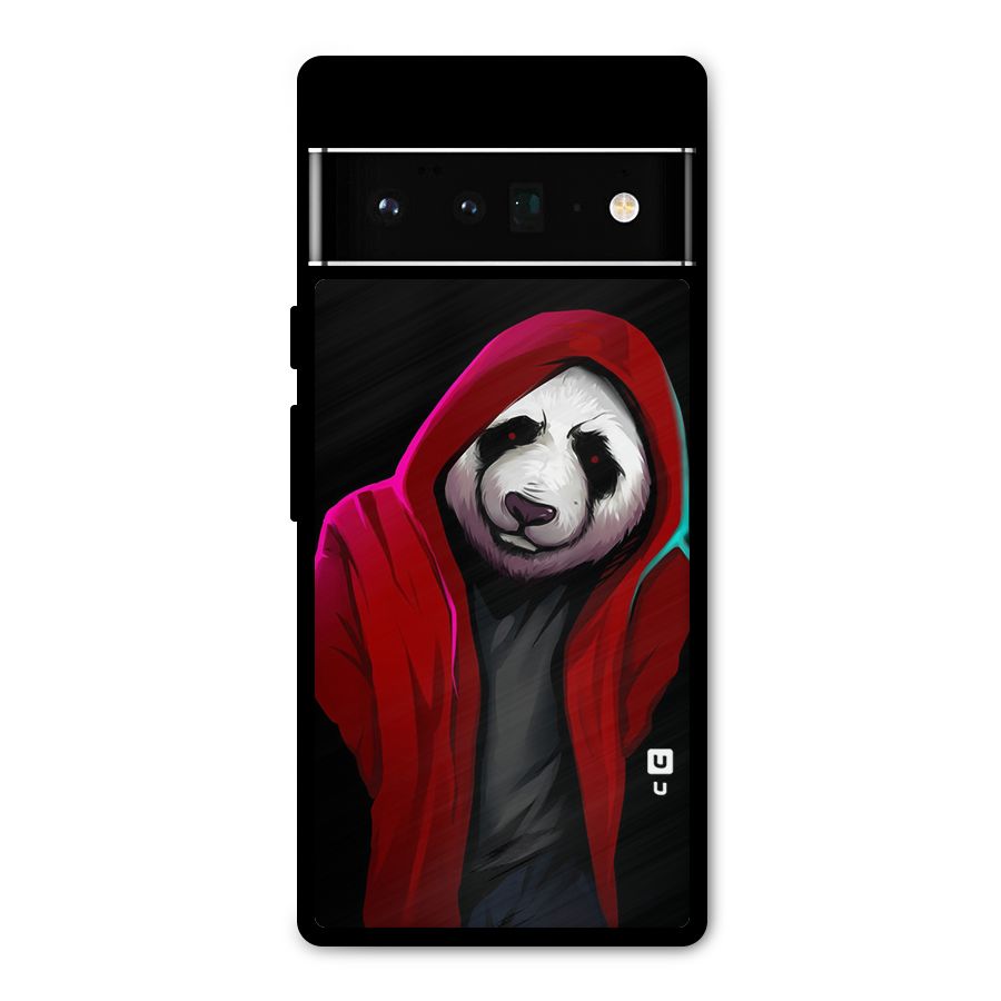 Cute Hoodie Panda Metal Back Case for Google Pixel 6 Pro