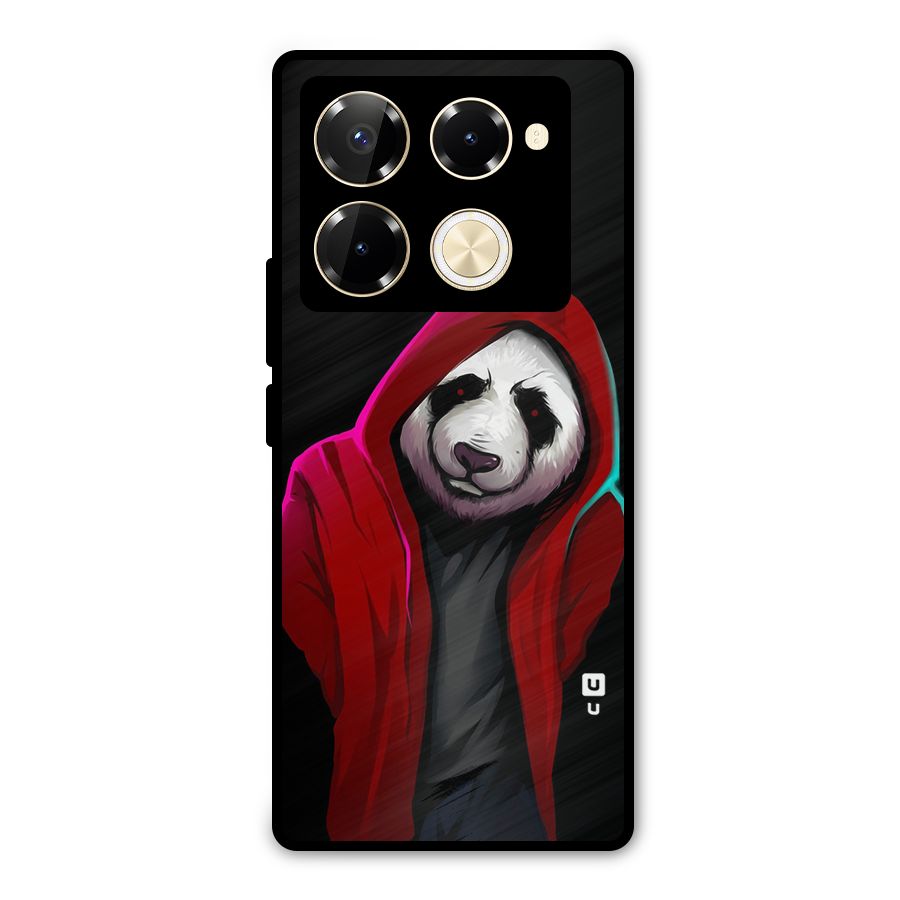 Cute Hoodie Panda Metal Back Case for Infinix Note 40 Pro