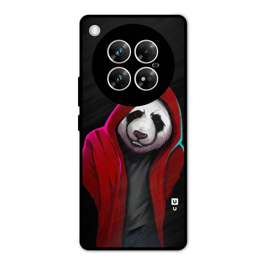 Cute Hoodie Panda Metal Back Case for Infinix Zero 40 5G