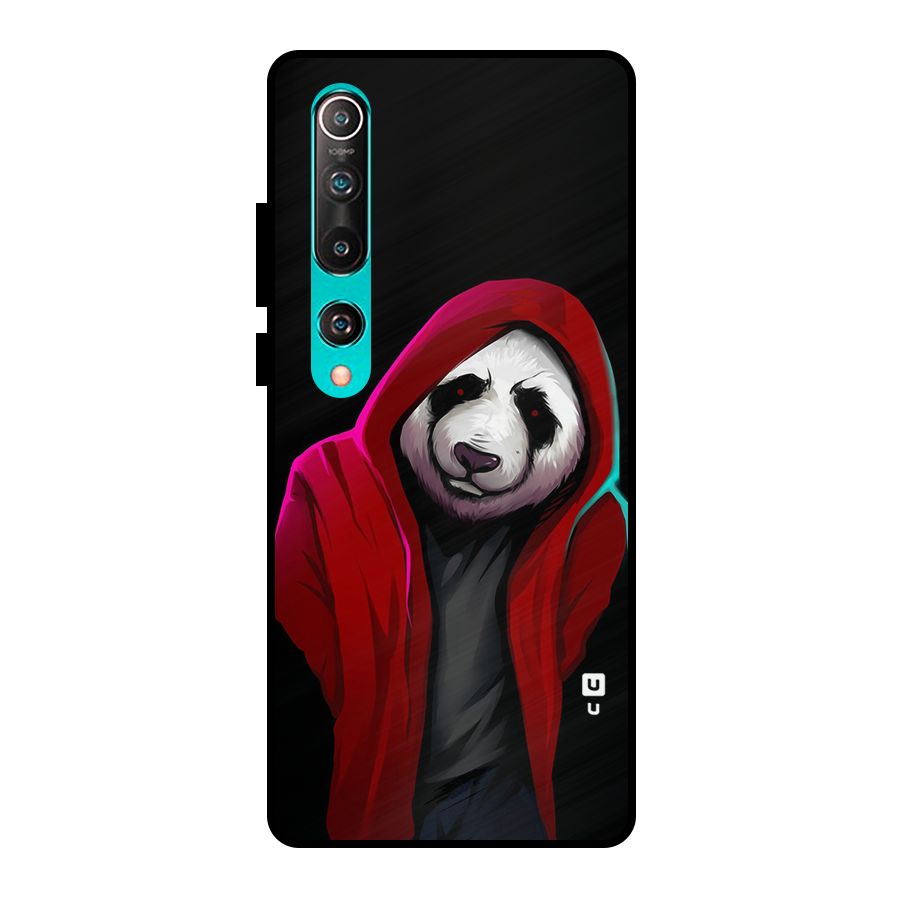 Cute Hoodie Panda Metal Back Case for Mi 10