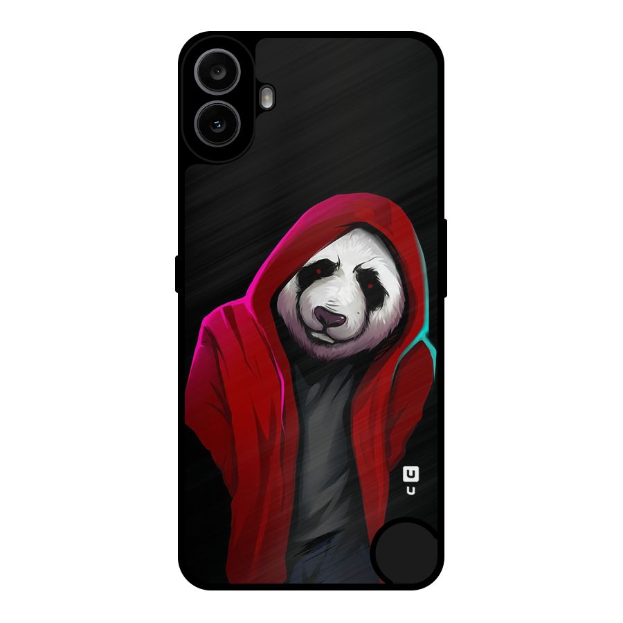 Cute Hoodie Panda Metal Back Case for Nothing CMF Phone 1