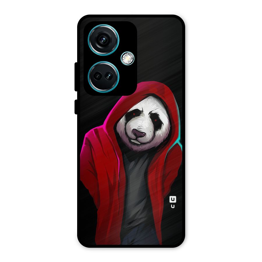 Cute Hoodie Panda Metal Back Case for OnePlus Nord CE 3 5G