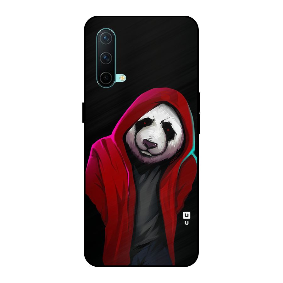 Cute Hoodie Panda Metal Back Case for OnePlus Nord CE 5G
