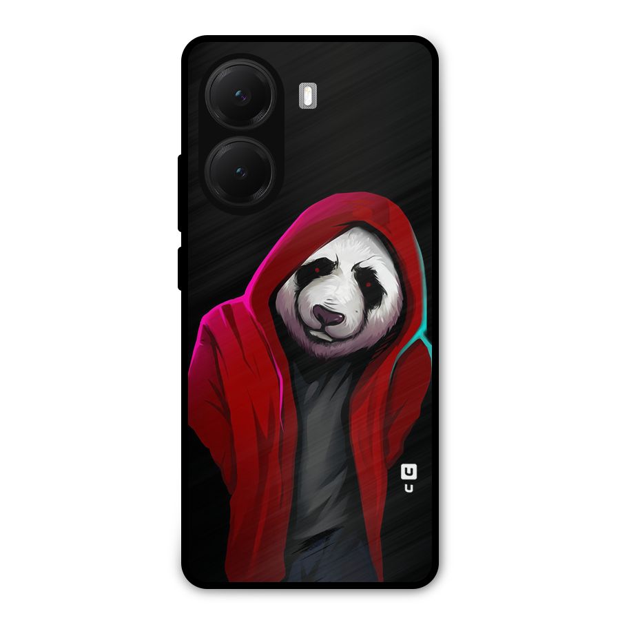 Cute Hoodie Panda Metal Back Case for Poco X7 Pro