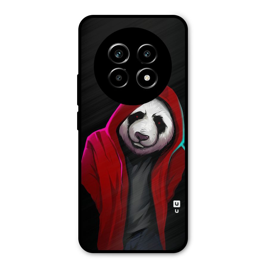 Cute Hoodie Panda Metal Back Case for Realme 13 Pro