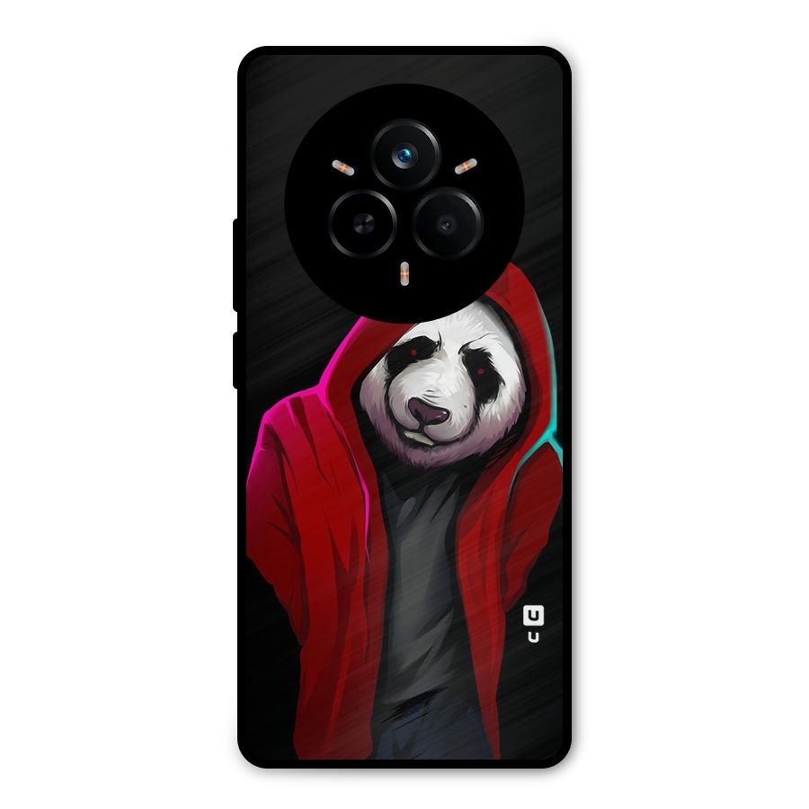 Cute Hoodie Panda Metal Back Case for Realme 14 Pro