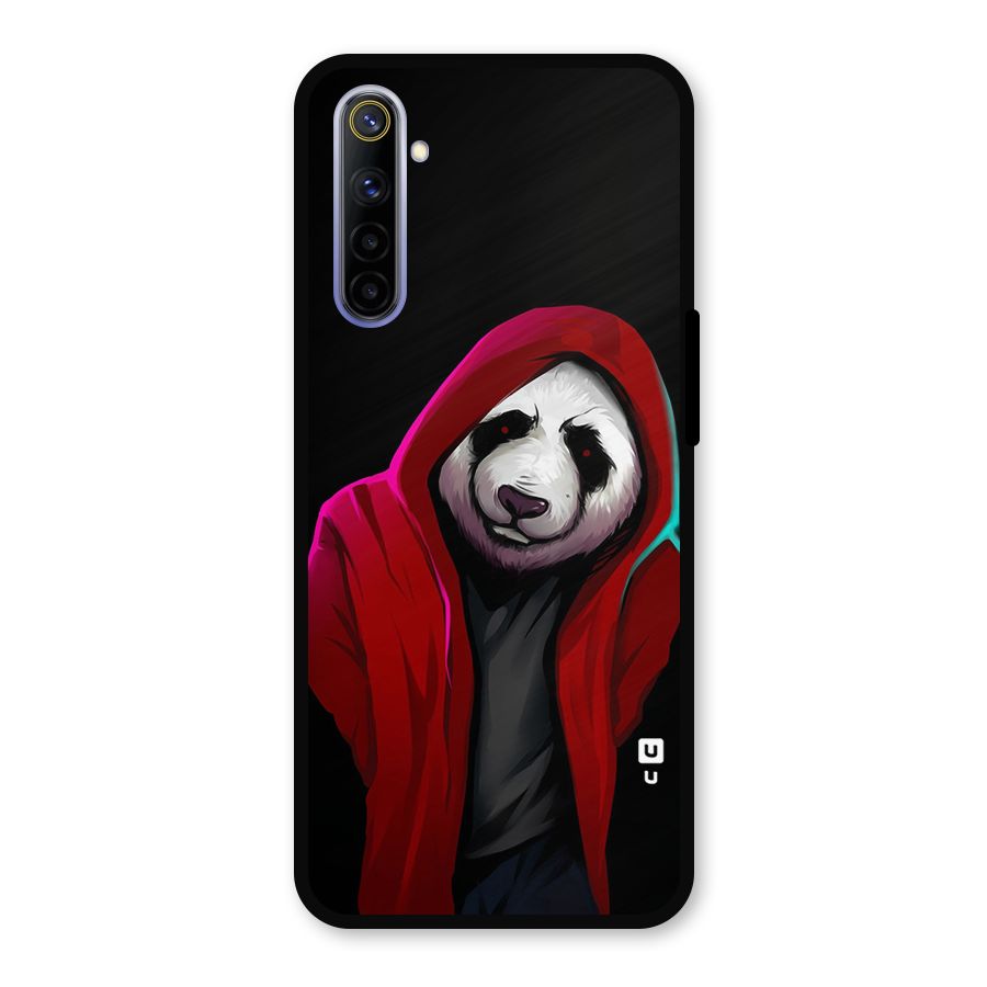 Cute Hoodie Panda Metal Back Case for Realme 6